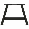 Pés para mesa de centro em formato A. 2 peças. preto. 50x(30-31) cm. aço 5