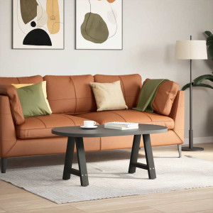 Pés para mesa de centro em formato A. 2 peças. preto. 38x(42-43) cm. aço H