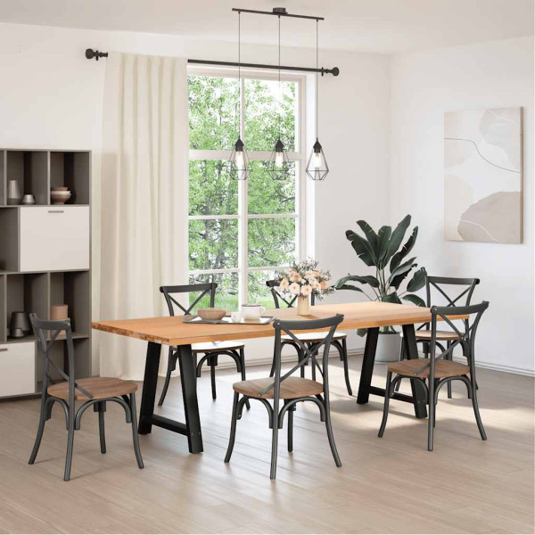 Patas de mesa de centro forma A 2uds acero negro 80x(72-73) cm M 2