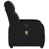 Sillón reclinable de masaje de tela negro 4