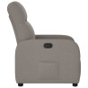 Sillón reclinable de tela gris taupe 4