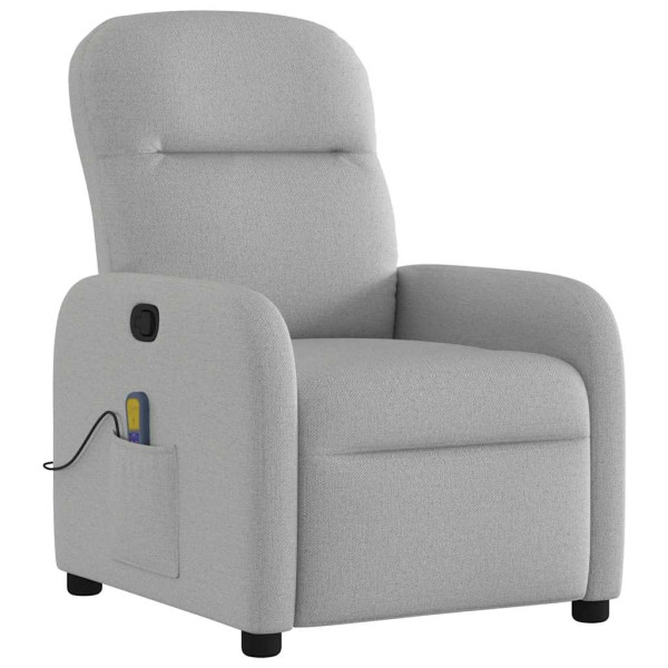 Sillón de masaje reclinable de tela gris nube M 2