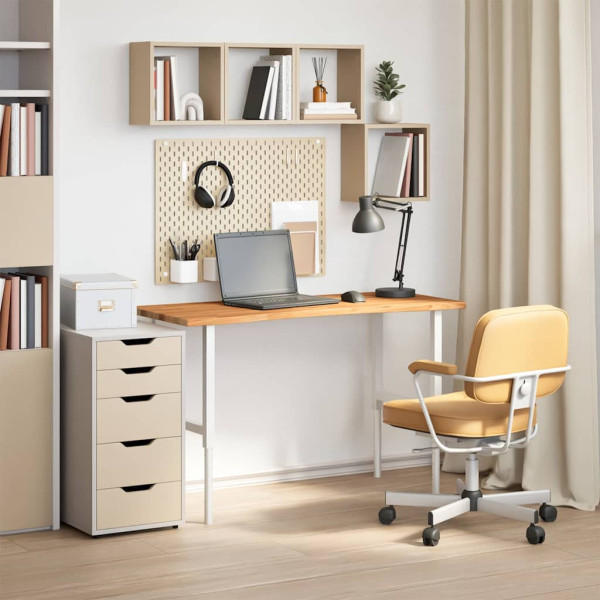 Tablero escritorio rectangular madera maciza roble marrón claro M 3