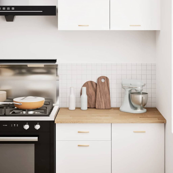 Encimera de cocina rectangular madera maciza roble M 4