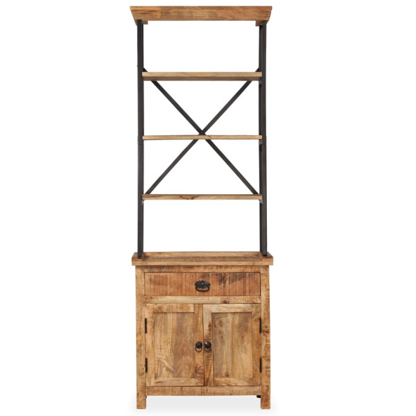 Aparador com prateleiras madeira de mangueira maciça 65x30x180 cm M 3
