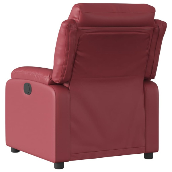 Sillón reclinable de cuero sintético rojo tinto M 3