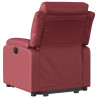 Sillón elevable eléctrico cuero artificial rojo tinto 4