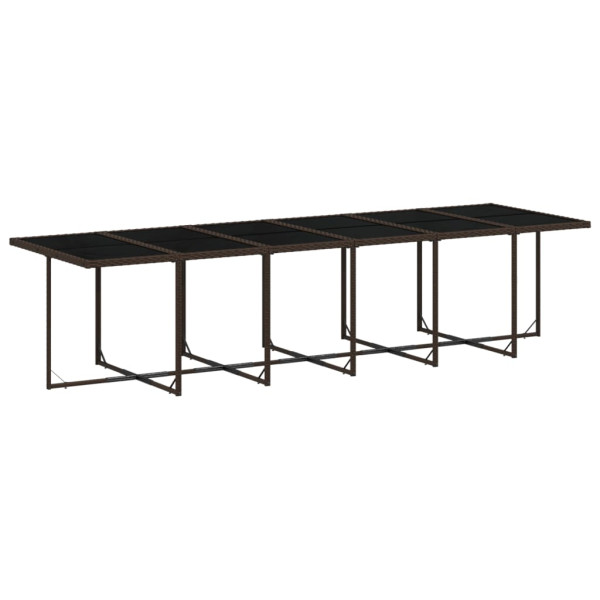 Set muebles de jardín 13 pzas y cojines ratán sintético marrón M 4