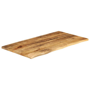 Tablero de mesa borde natural madera maciza mango 110x60x3.8 cm H