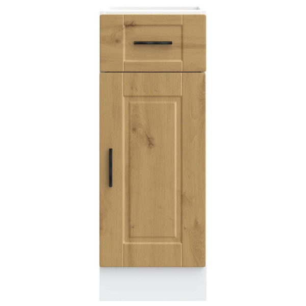 Mueble bajo de cocina porto roble artesano madera reconstituida M 4