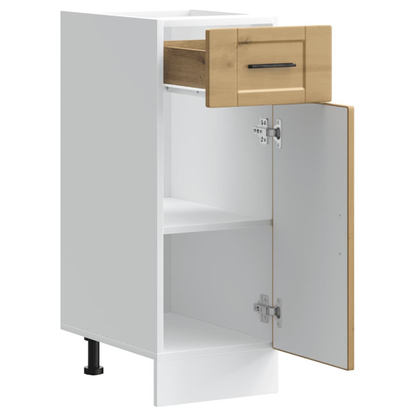 Mueble bajo de cocina porto roble artesano madera reconstituida M 5