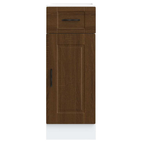 Mueble bajo de cocina porto roble marrón madera reconstituida M 4