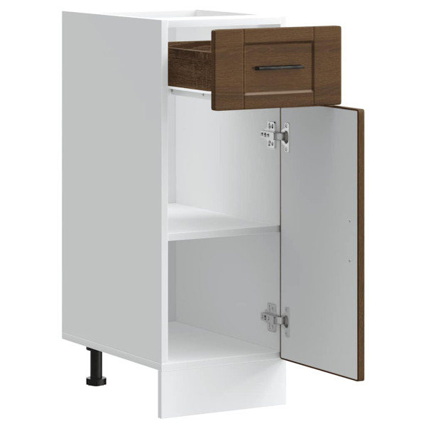 Mueble bajo de cocina porto roble marrón madera reconstituida M 5