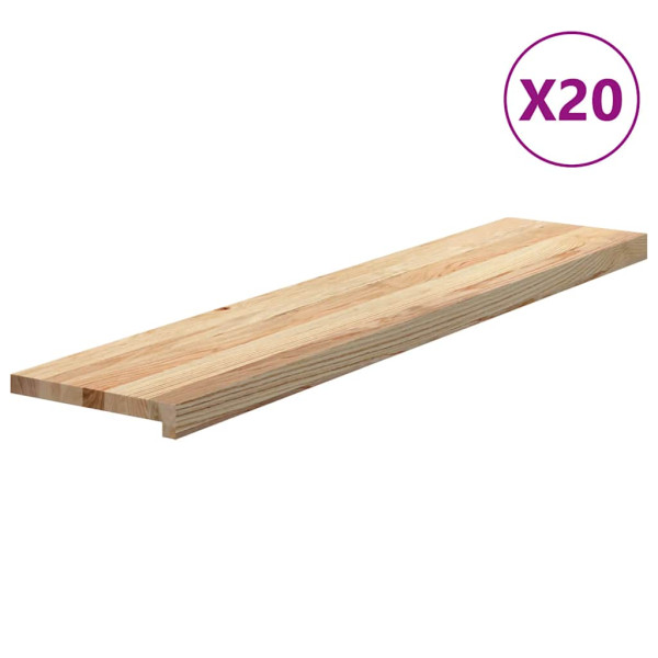 Peldaños escalera 20 uds sin tratar 120x25x2 cm M 3