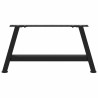 Patas de mesa de centro forma A 2uds acero negro 60x(30-31) cm 5