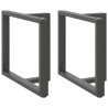 Patas de mesa de comedor en forma de T 2 uds acero antracita 1