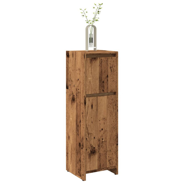 Armario de baño madera contrachapada envejecida 30x30x95 cm D