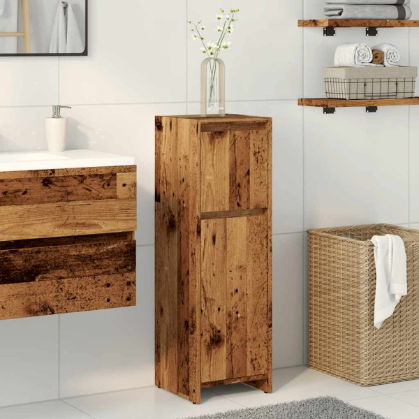 Armario de baño madera contrachapada envejecida 30x30x95 cm M 3