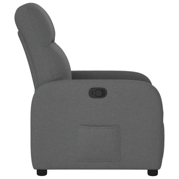 Sillón reclinable de tela gris oscuro M 4