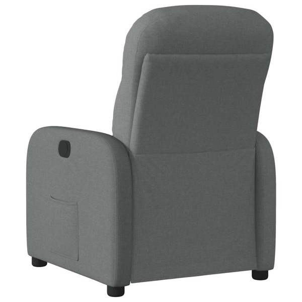 Sillón reclinable de tela gris oscuro M 5