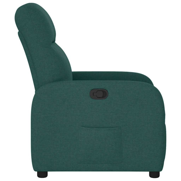 Sillón reclinable de tela verde oscuro M 4