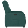 Sillón reclinable de tela verde oscuro 4