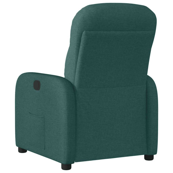 Sillón reclinable de tela verde oscuro M 5