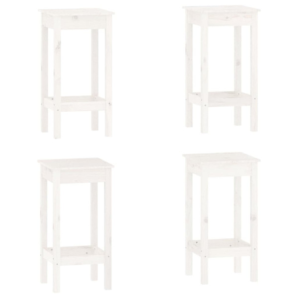 5 pcs conjunto de bar pinho maciço branco M 5