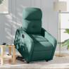 Sillón eléctrico reclinable elevable de tela verde oscuro 1