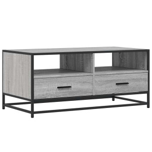 Mesa de centro 100x50x45cm derivados madeira/metal cinza sonoma H