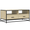 Mesa de centro madera ingeniería metal roble Sonoma 100x50x45cm 2