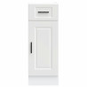 Mueble bajo de cocina Porto madera contrachapada blanca 4