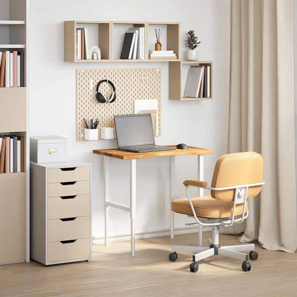 Tablero escritorio rectangular madera maciza roble marrón claro M 3