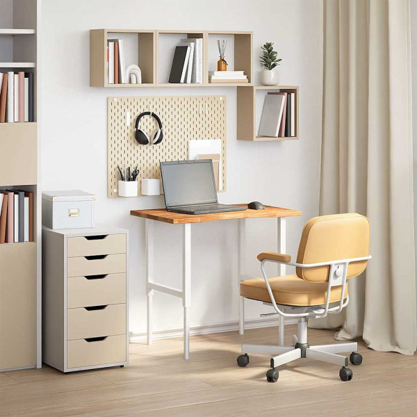 Tablero escritorio rectangular madera maciza roble marrón claro M 3