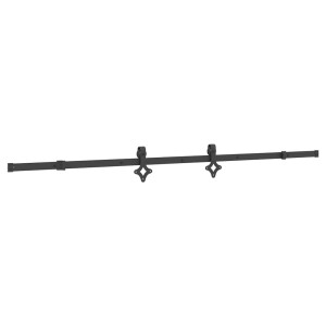 Kit de ferragens para porta deslizante 213.5 cm aço preto H