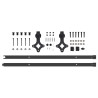 Kit de herrajes para puertas correderas acero negro 213.5 cm 5