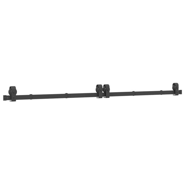 Kit de herrajes para puertas correderas acero negro 200 cm M 2