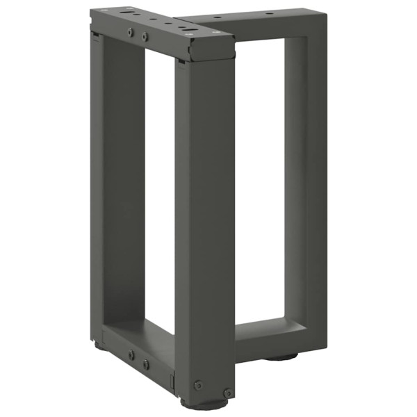 Patas de mesa de centro en forma de T 2 uds antracita acero M 3