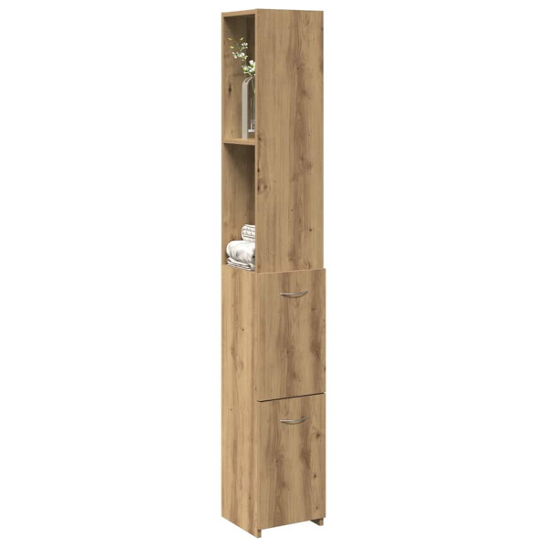 Armario de baño madera de ingeniería roble artisan 25x25x170 cm D