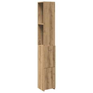 Armario de baño madera de ingeniería roble artisan 25x25x170 cm H