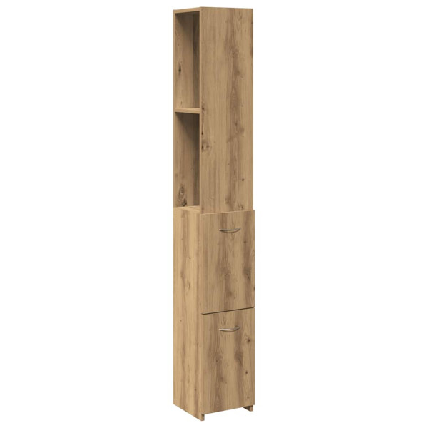 Armario de baño madera de ingeniería roble artisan 25x25x170 cm M 2