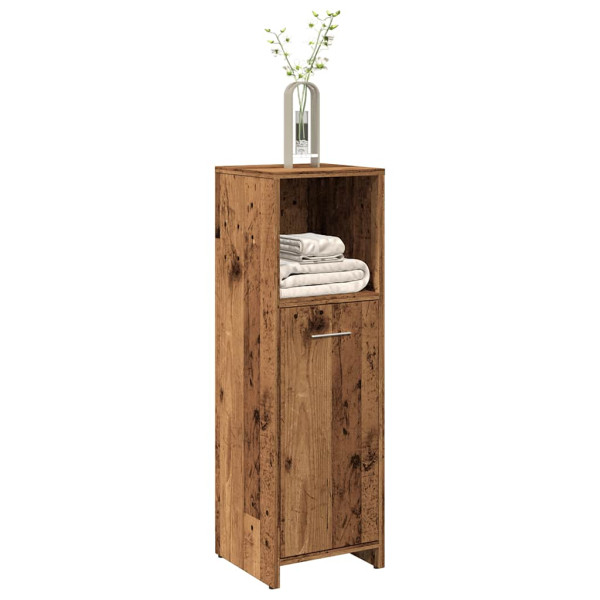 Armario de baño madera contrachapada envejecida 30x30x95 cm D