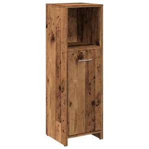 Armario de baño madera contrachapada envejecida 30x30x95 cm H