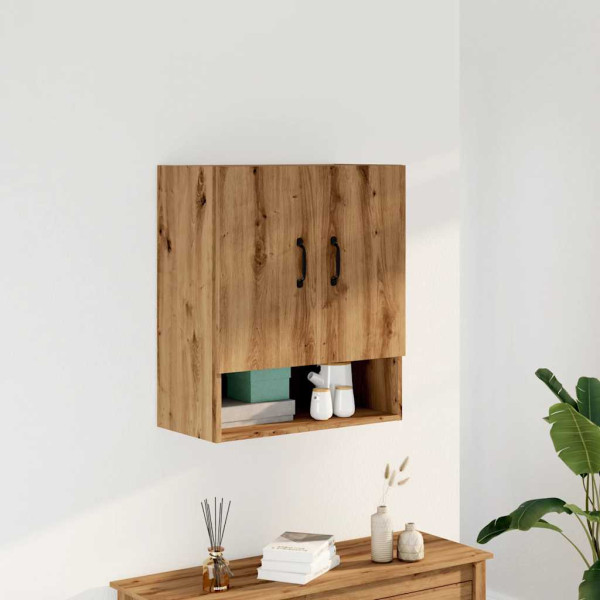 Armario de pared madera de ingeniería roble artesano 60x31x70cm M 3