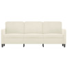 Sofá de 3 plazas terciopelo color crema 180 cm 3