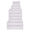 12pcs Conjunto toalhas banho 360 gsm 100% algodão branco 1
