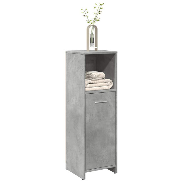 Armario de baño madera contrachapada gris 30x30x95 cm D
