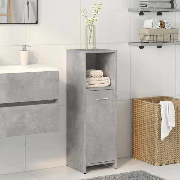 Armario de baño madera contrachapada gris 30x30x95 cm M 3