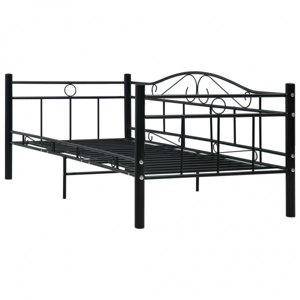 Estructura de cama de metal negro 90x200 cm M 2