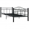 Estructura de cama de metal negro 90x200 cm 2
